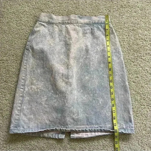 Bongo Vintage 90’s Gene Motesano Jean Skirt Pink Wash Women’s Size 7 Style 17302 - Picture 6 of 12